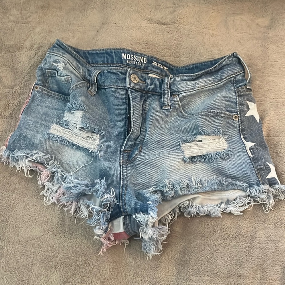 Mossimo High Rise Shorts, Stars and Stripes